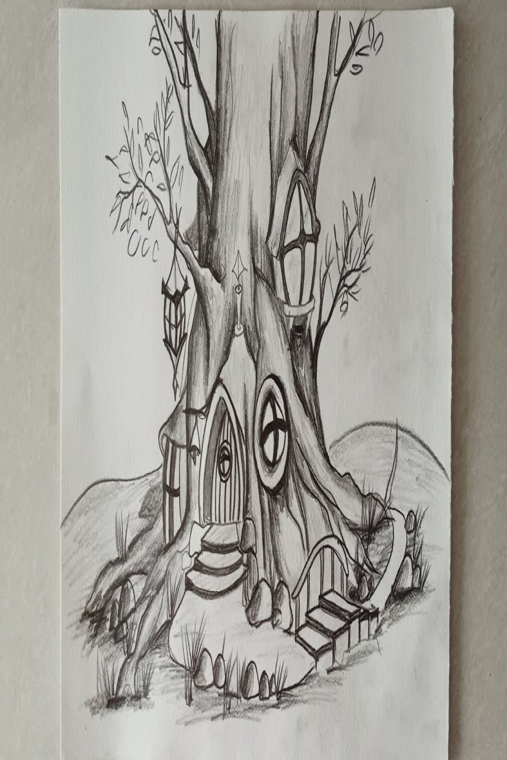 Daily challenge #/ Fairy tree house drawing