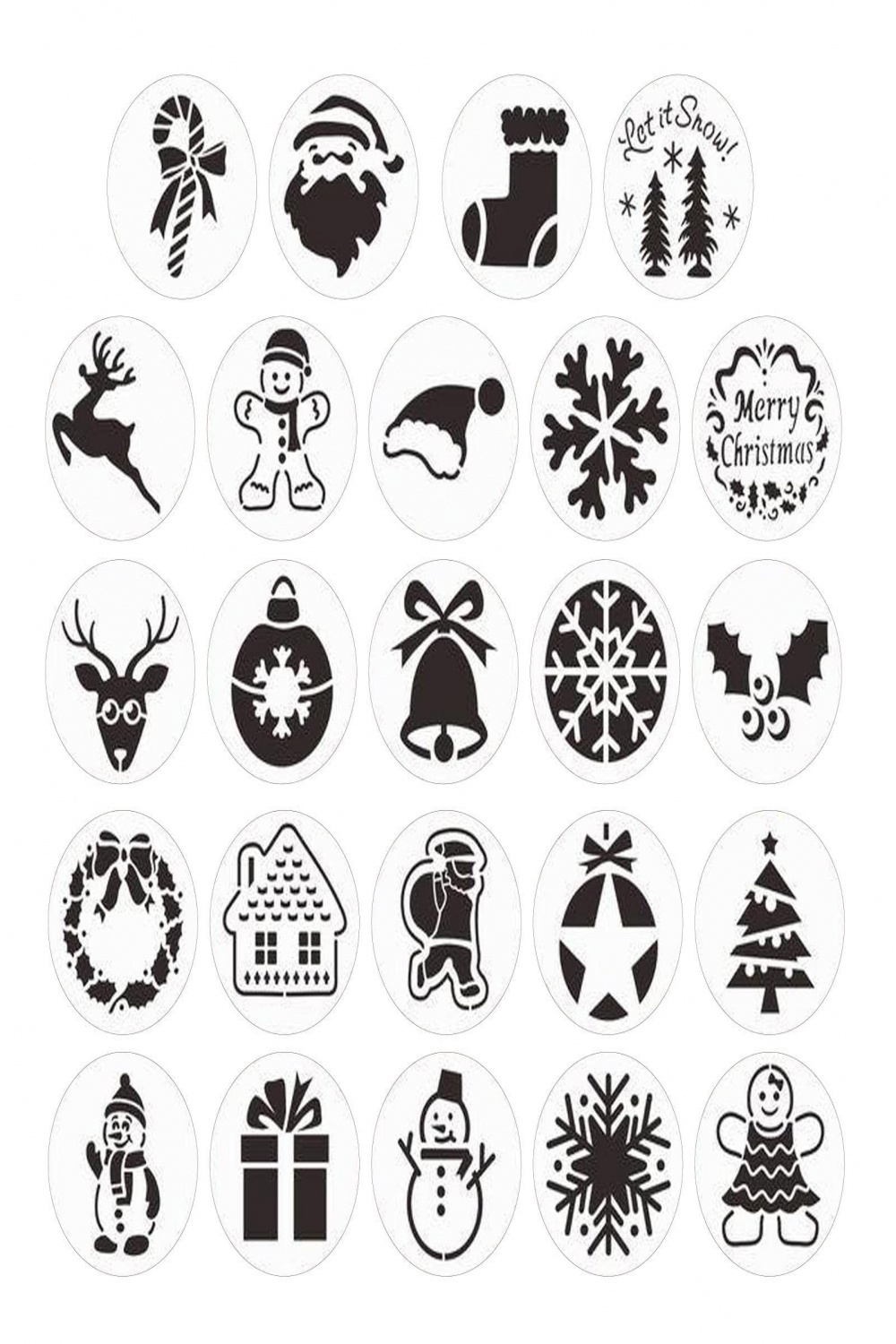 daiyanjing Christmas Templates DIY Decoration - Reusable Small