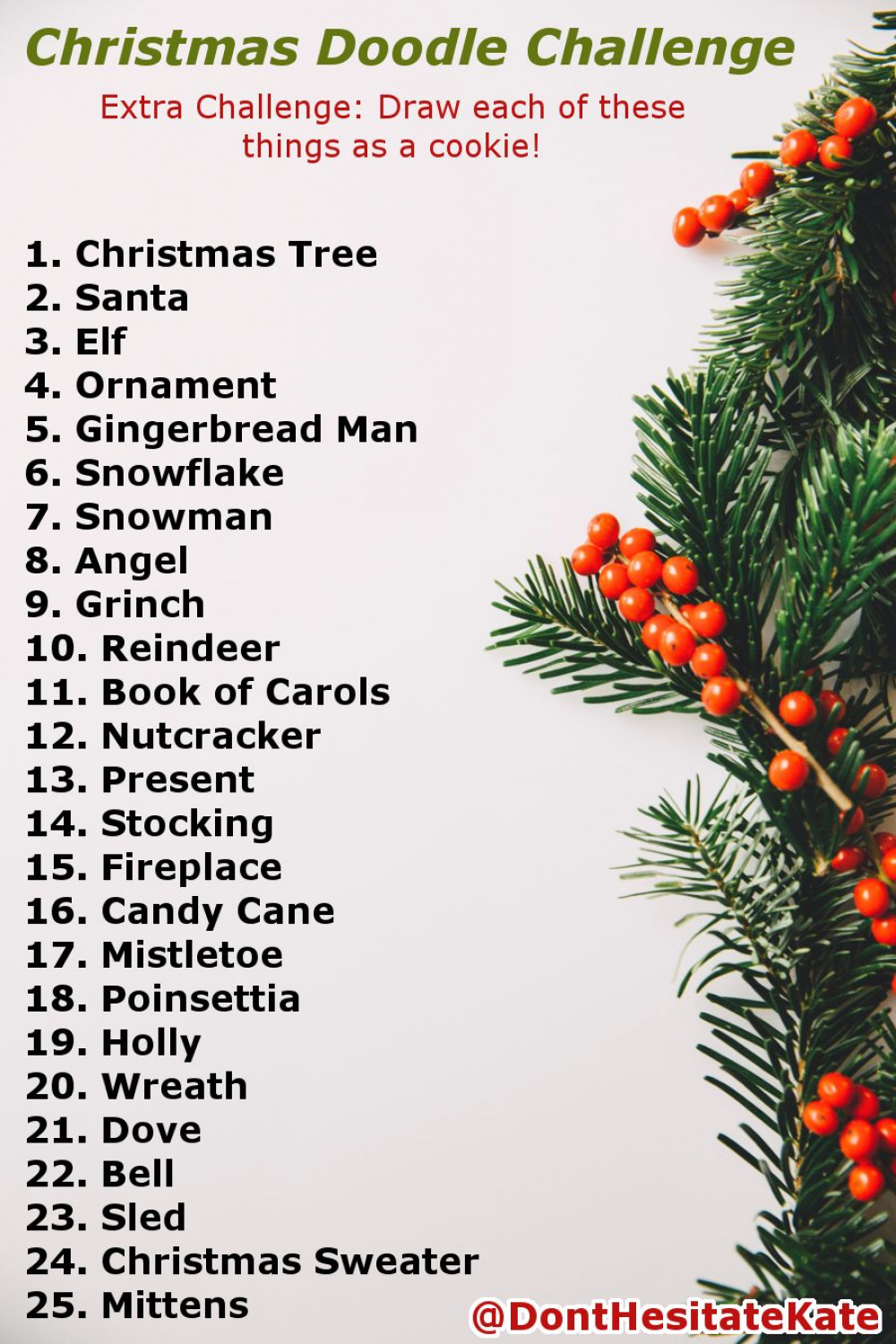 December Drawing Challenge - Christmas Drawing Challenge  Drawing