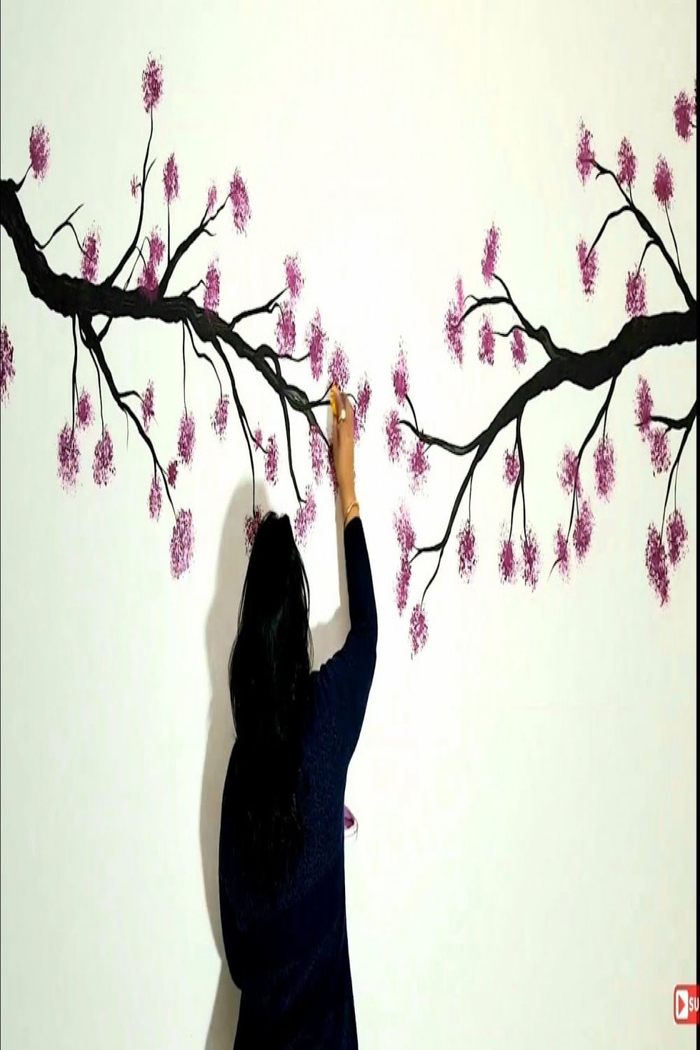 Decorate your wall with Purple Flowers Twig