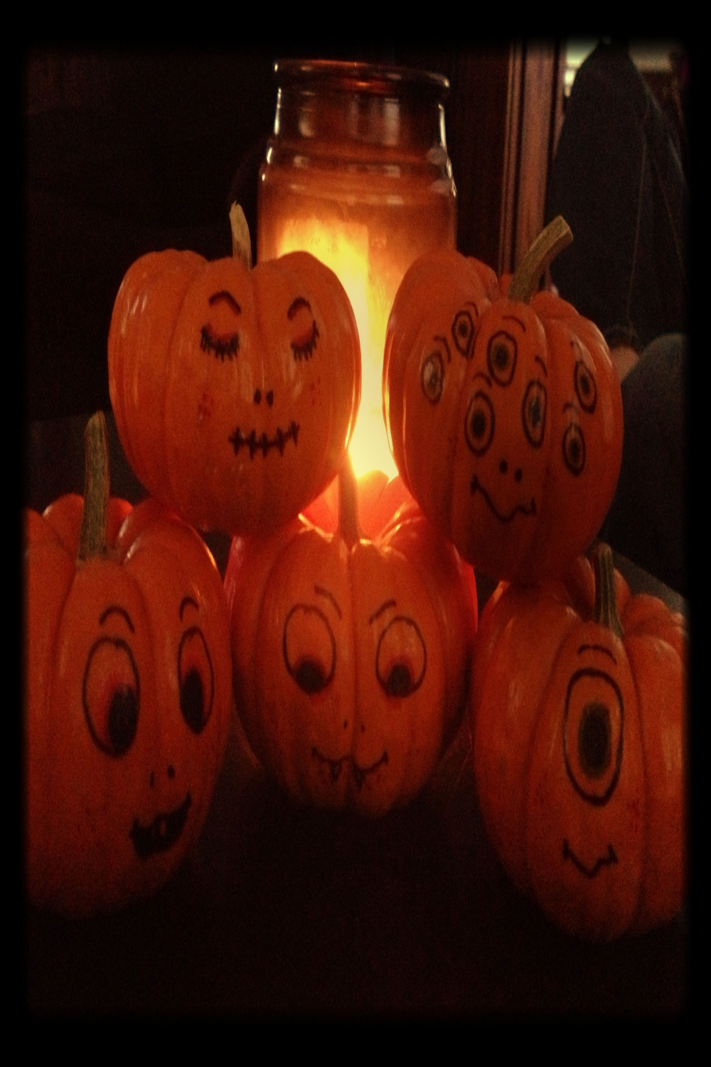 decorating mini pumpkins! Use sharpies to draw cute or creepy