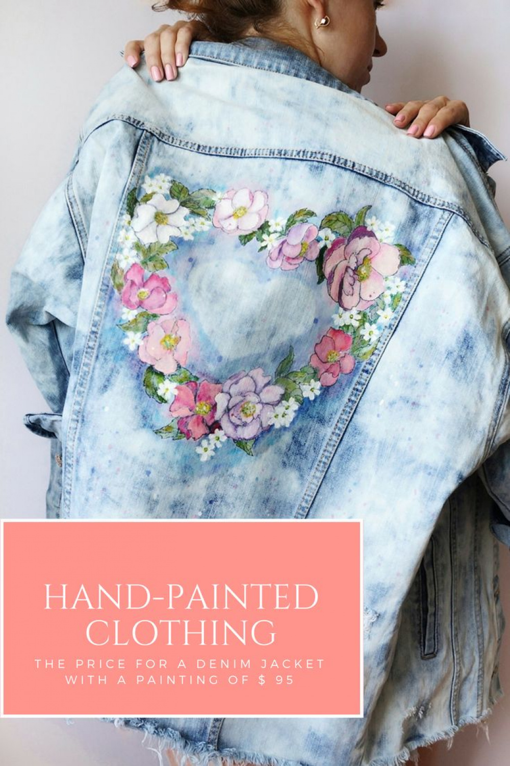 Denim jacket with painting, the price is  $