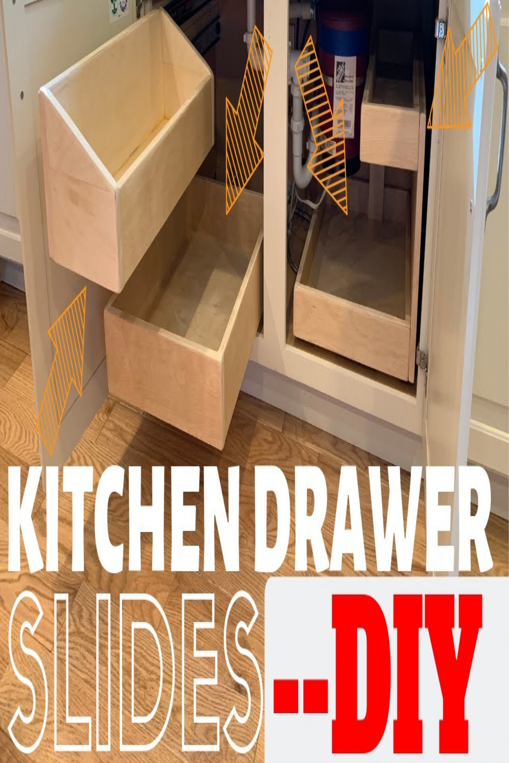 DIY Kitchen Drawers + Slides!