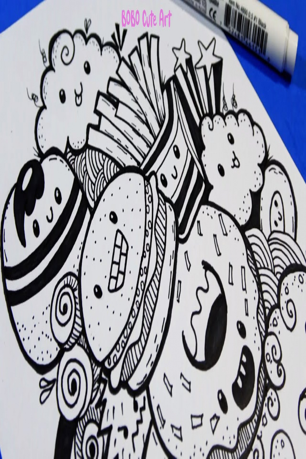 Doodle Art  Doodle for Beginners  Cute Fast Food Drawing