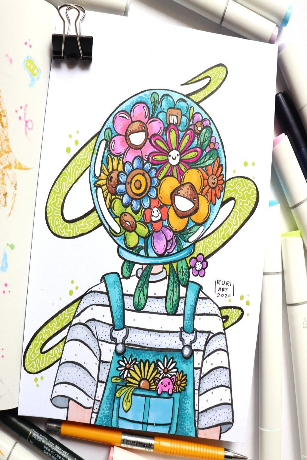 Doodle  Art markers drawing, Copic marker art, Marker art