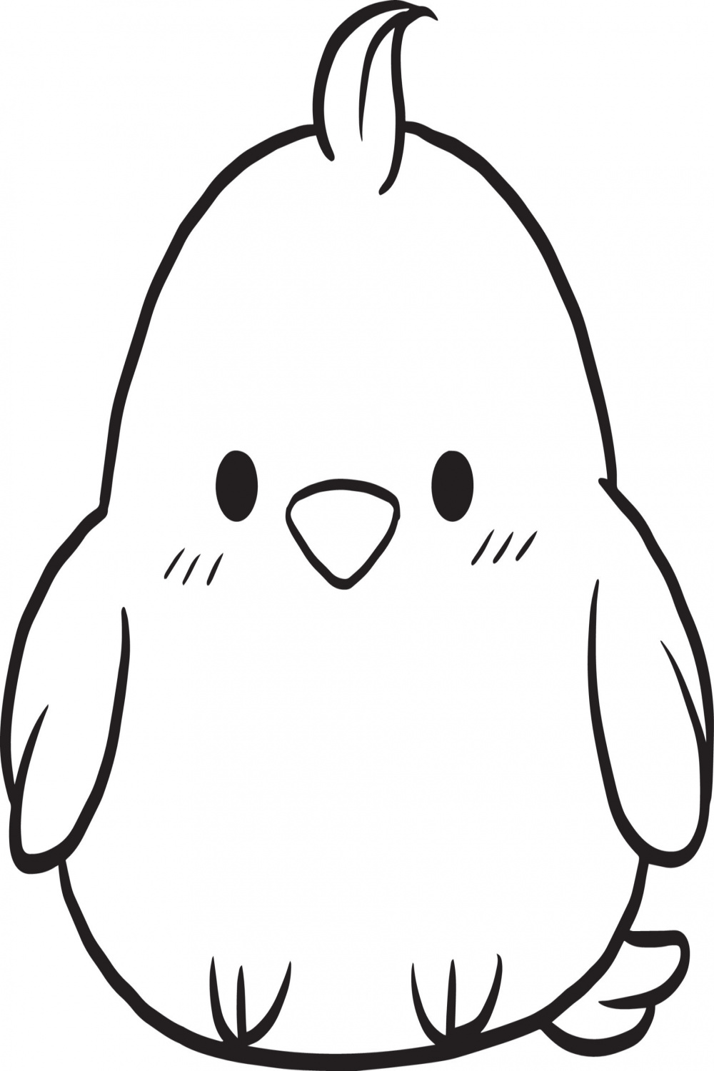 doodle cartoon chicken kawaii anime cute coloring page