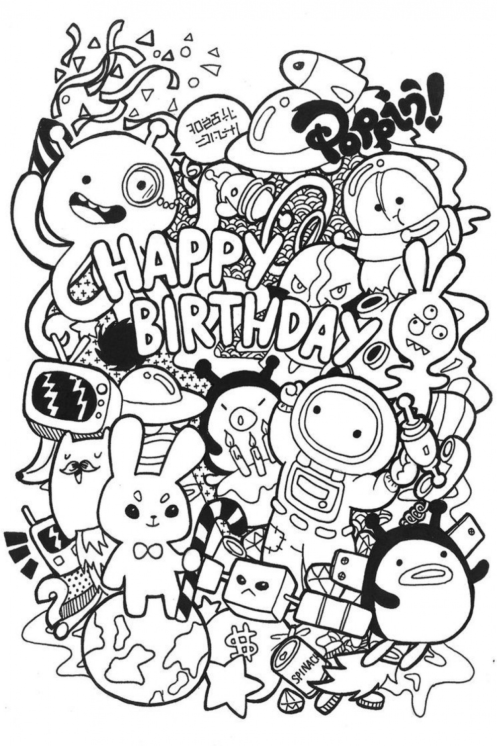 Doodle Coloring Pages - Best Coloring Pages For Kids  Doodle