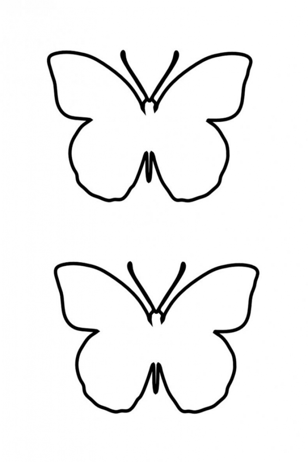 Download butterfly template   Butterfly outline, Butterfly