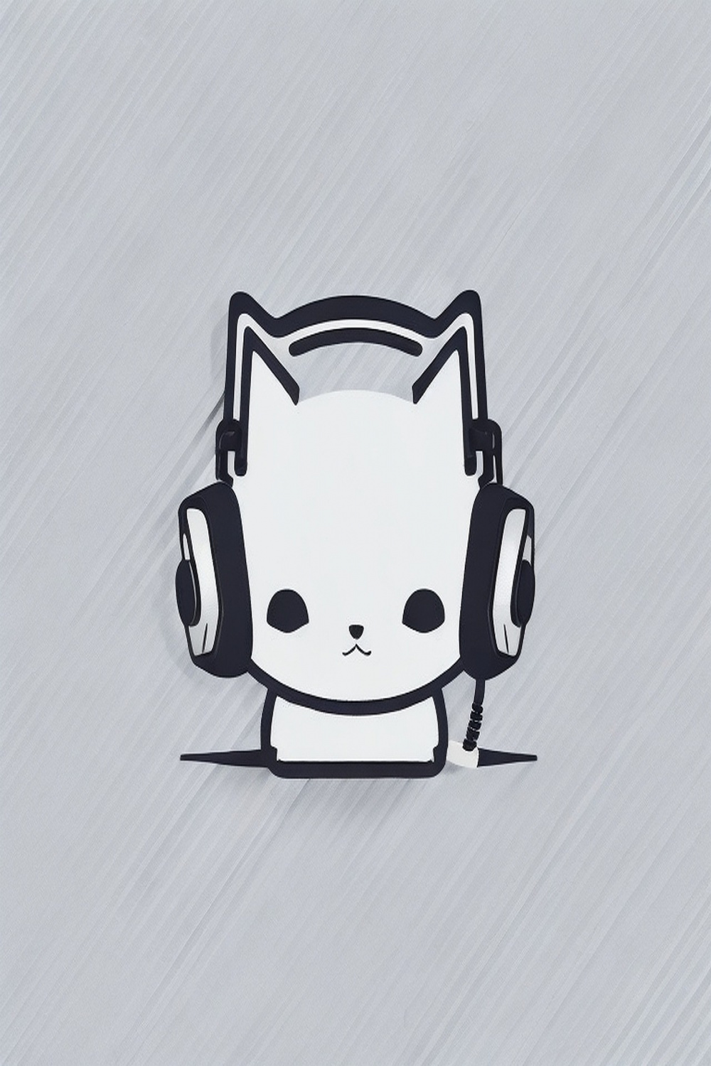 Download Cat Headphones Music Royalty-Free Stock Illustration
