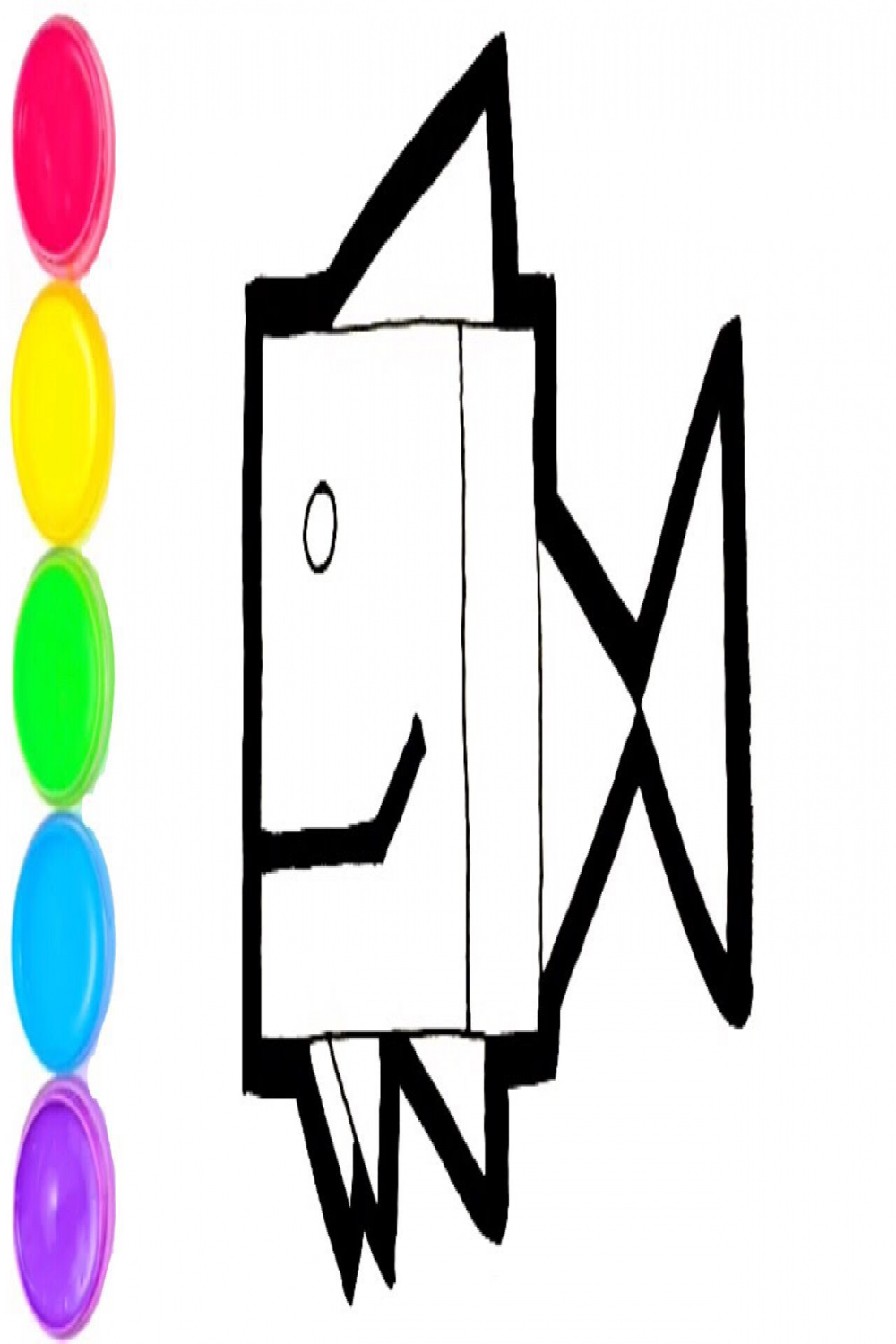 Draw fish easy step. Easy Fish drawing from shapes for kids. Learn shapes.  How to draw a fish.