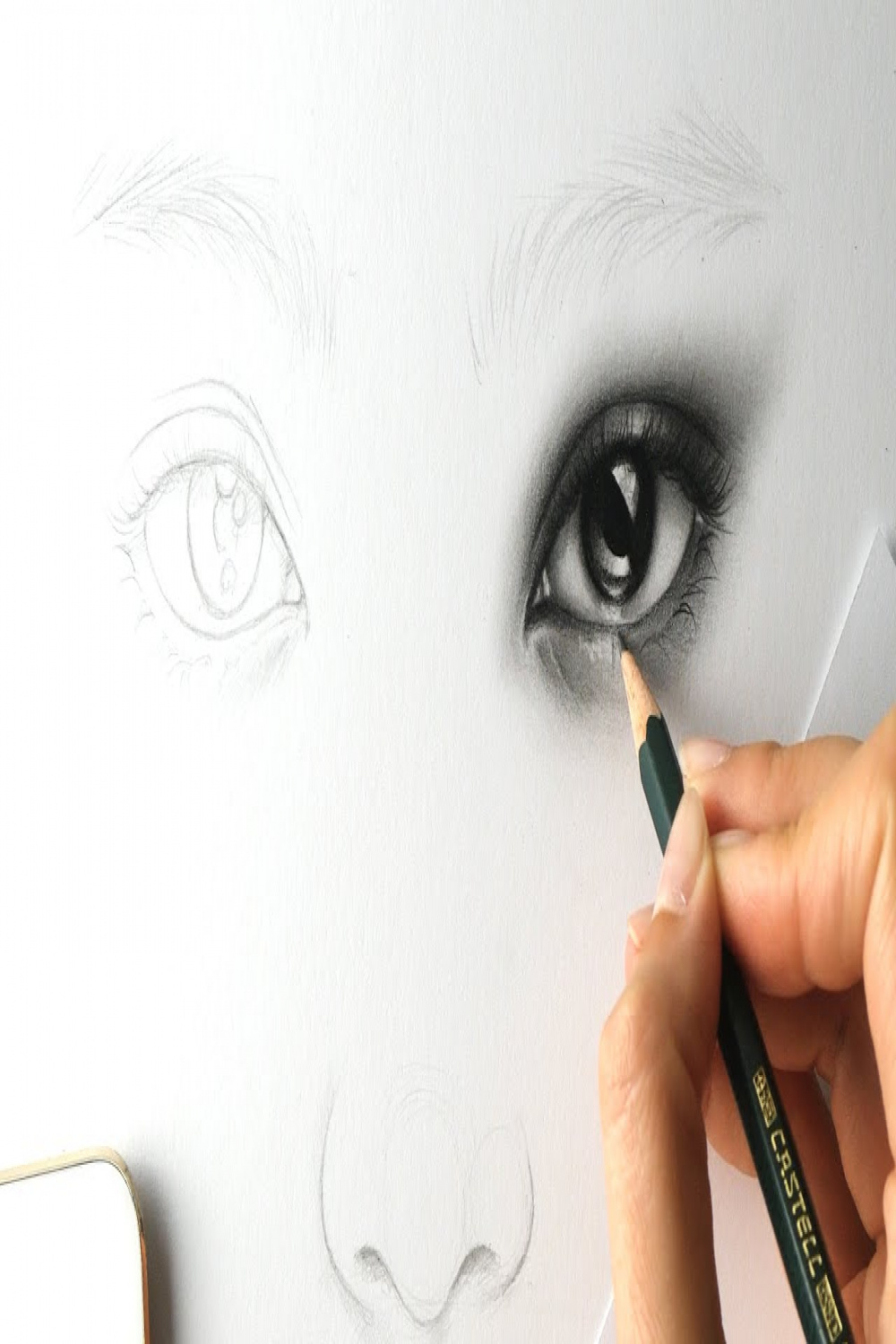 Drawing a Female Face - JENNIE from BLACKPINK - Easy Sketchbook Practice