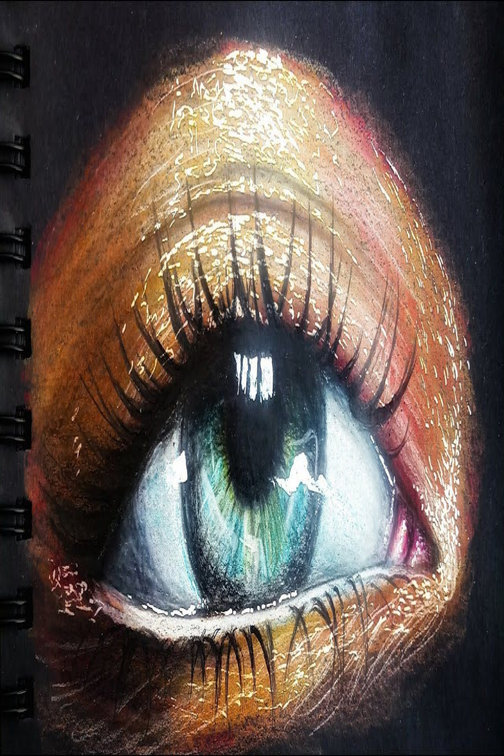 Drawing An Eye On Black Paper  Black paper drawing, Eye drawing, Black  paper