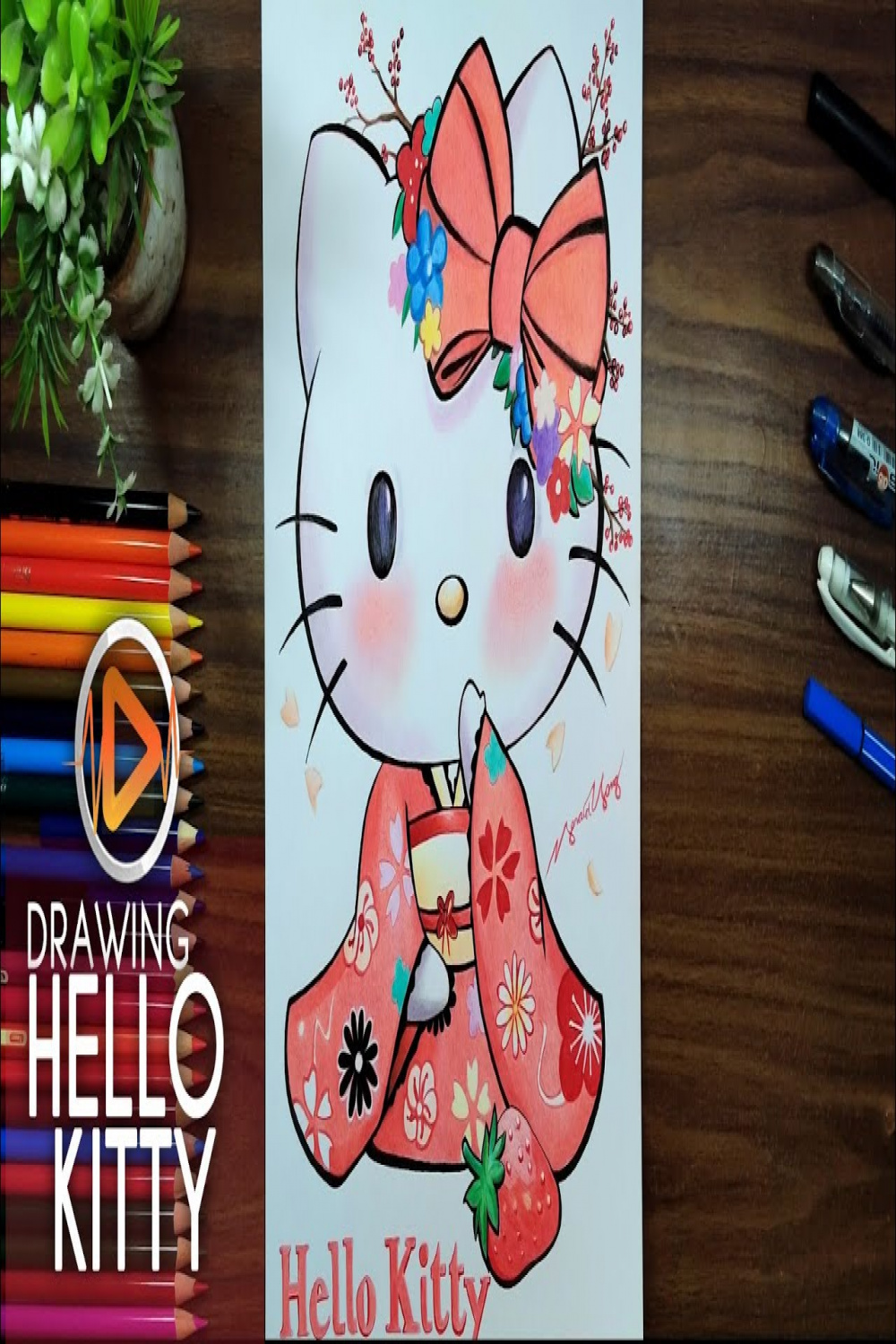 Drawing HELLO KITTY  Speed Drawing of Hello Kitty ArtBeat GC