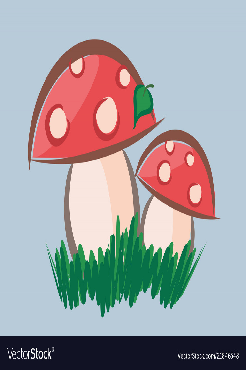 Drawing of a forest mushroom Royalty Free Vector Image