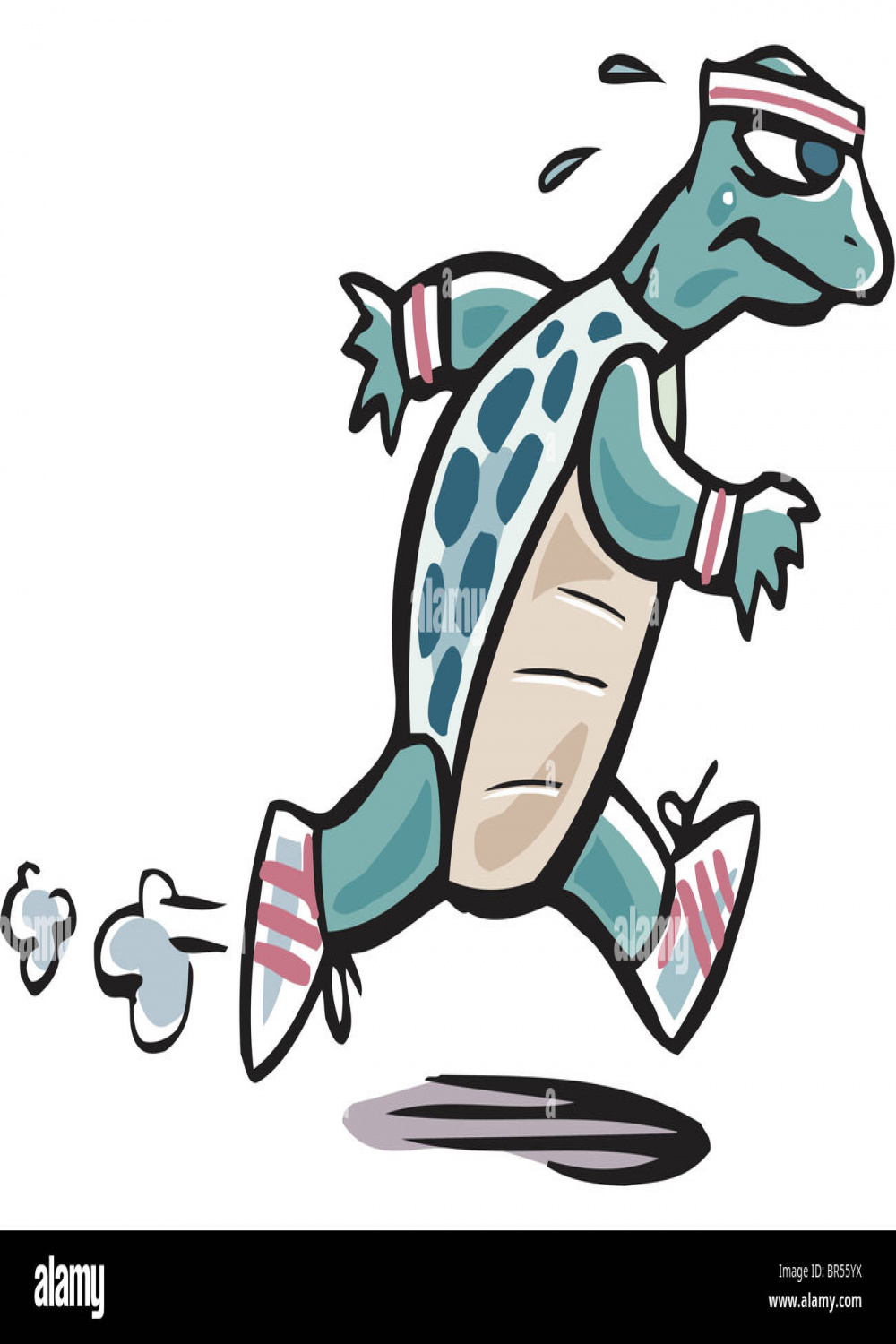 Drawing of a turtle running Stock Photo - Alamy