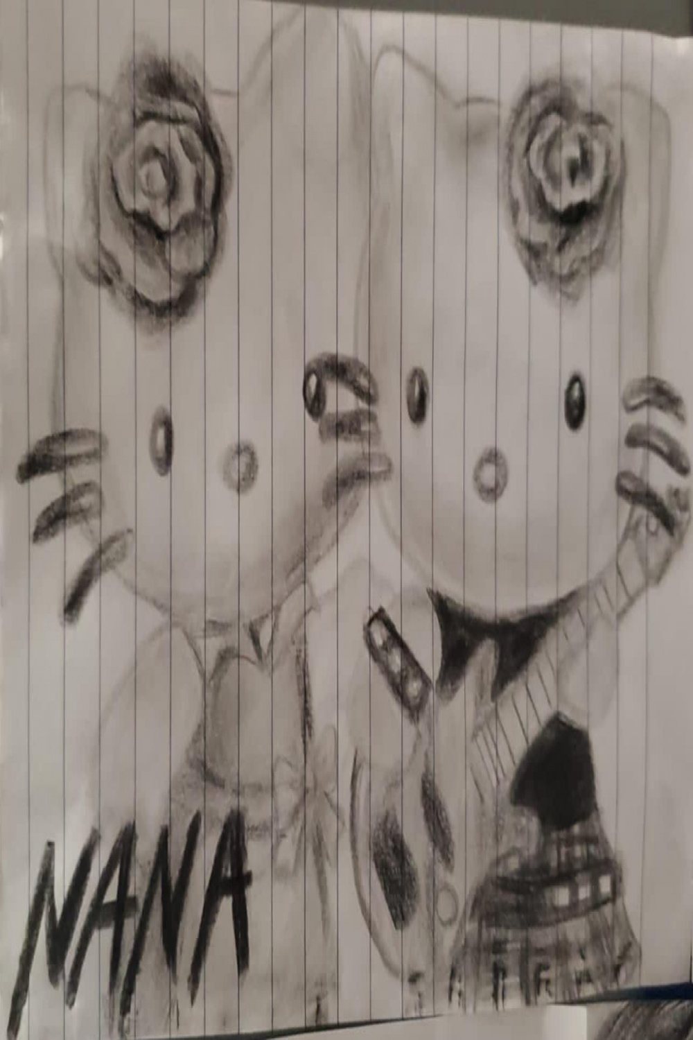 Drawing of Hello Kitty Nana and Hachi : r/HelloKitty