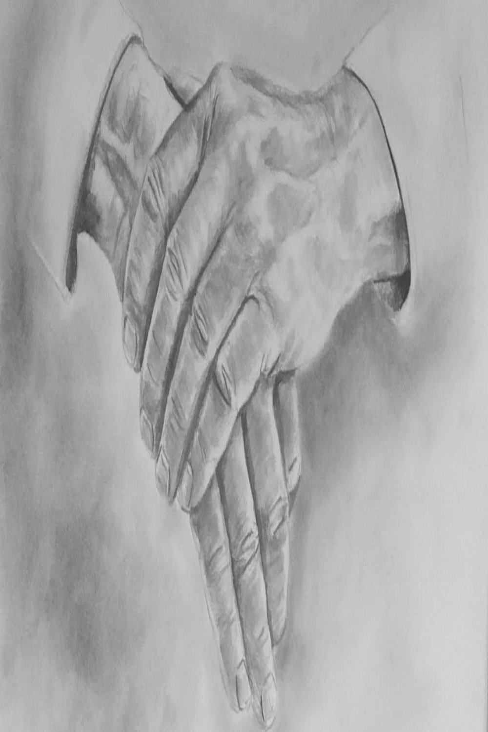 Drawing, Shading and Blending Hands with Pencil / follow along drawing  lesson