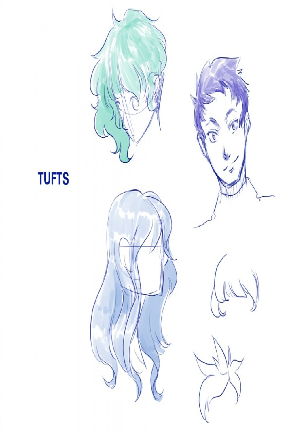 Drawing Stylised Hair: Shapes, Tufts & Strands by xz_art - Make