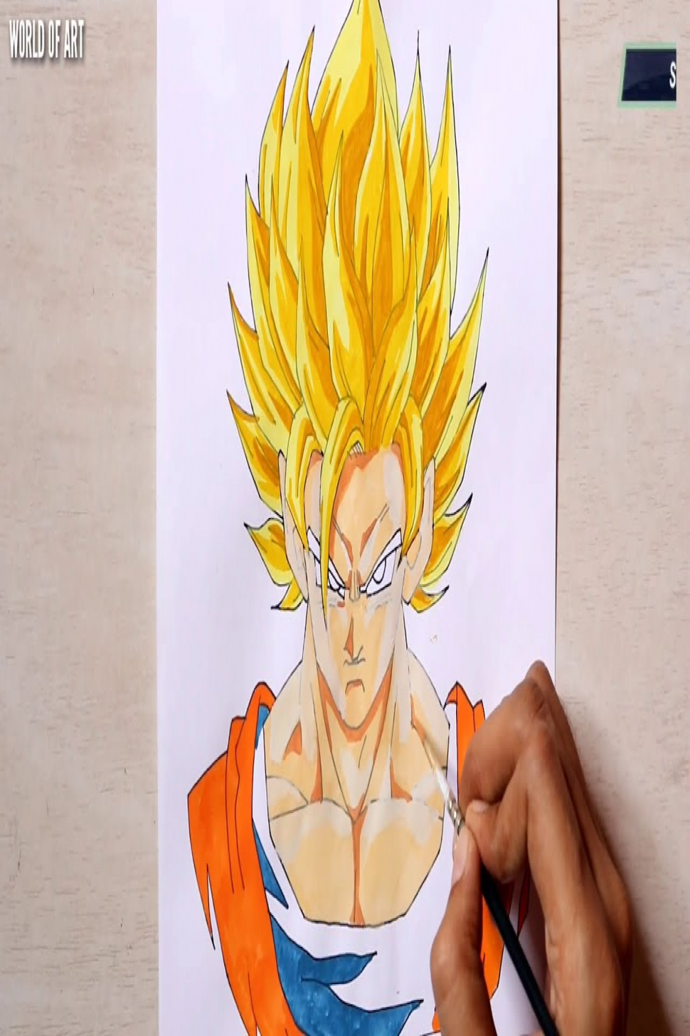 Drawing Super Saiyan Goku  How to draw Goku from Dragon Ball Z