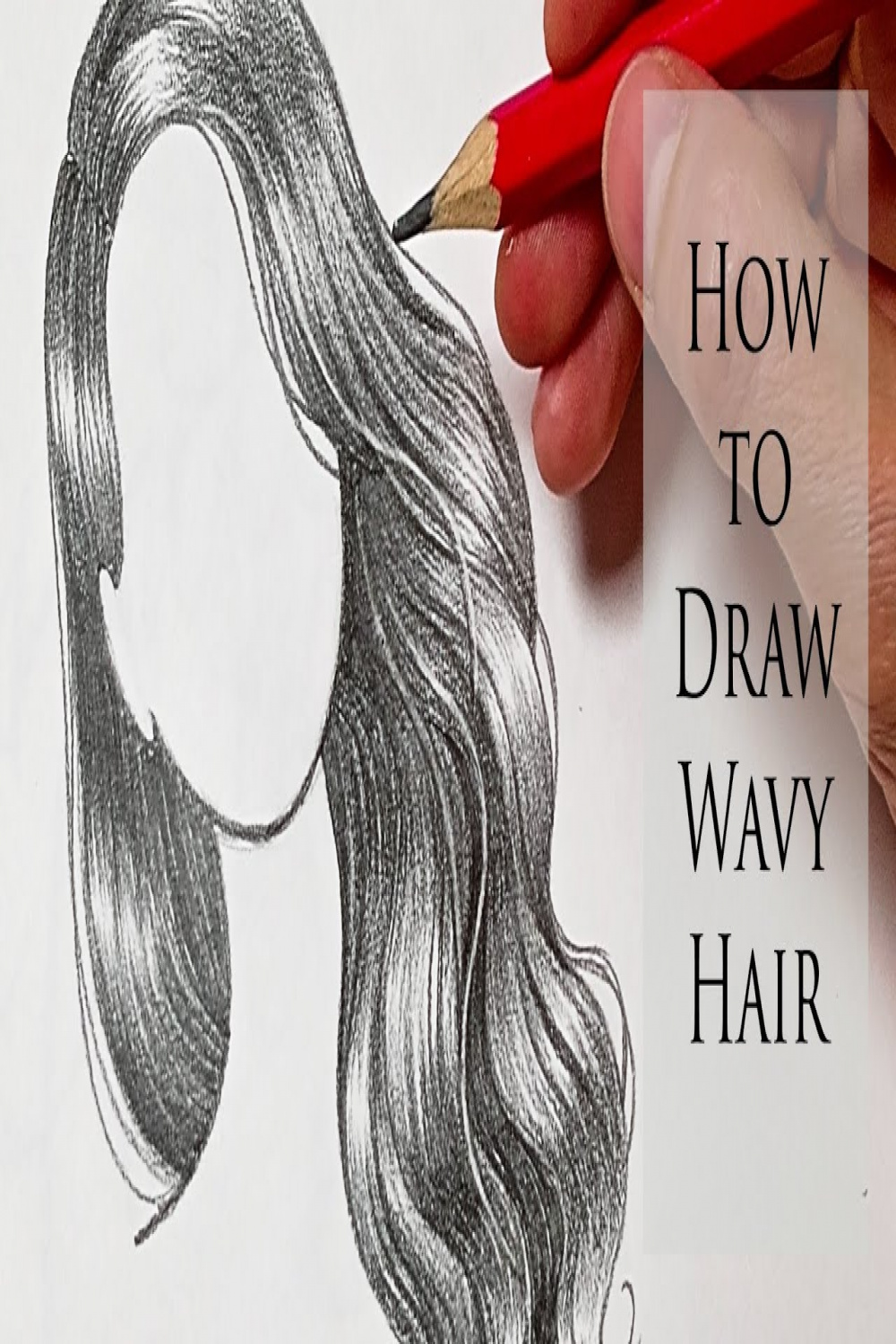 Drawing Tutorial: How to draw Wavy Hair - step by step with narrative / Jak  nakreslit vlasy
