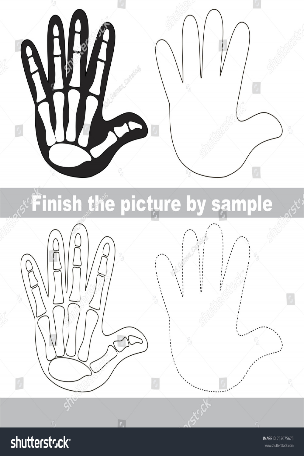 Drawing Worksheet Preschool Kids Easy Gaming: Stock-Vektorgrafik