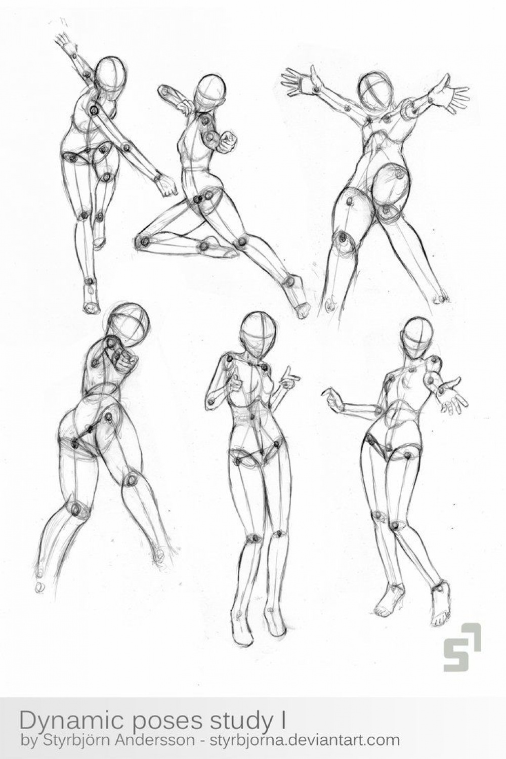 Dynamic Poses Study  by StyrbjornA  Drawing poses, Figure
