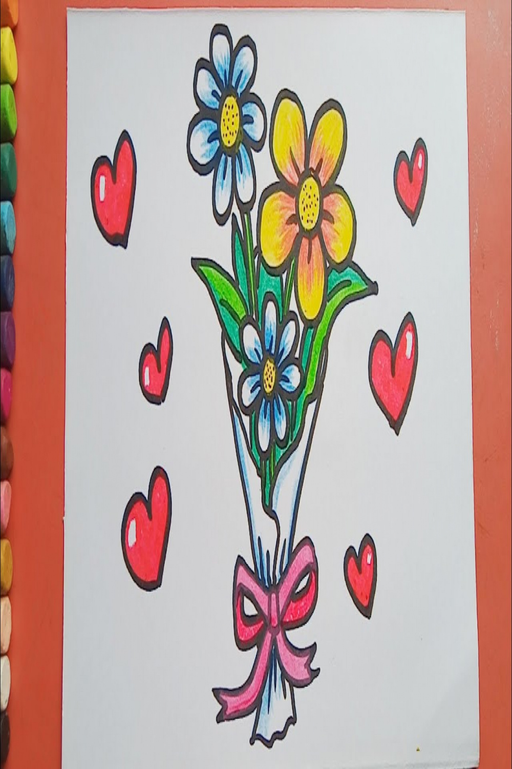 Easy and simple Bunch of Flowers drawing