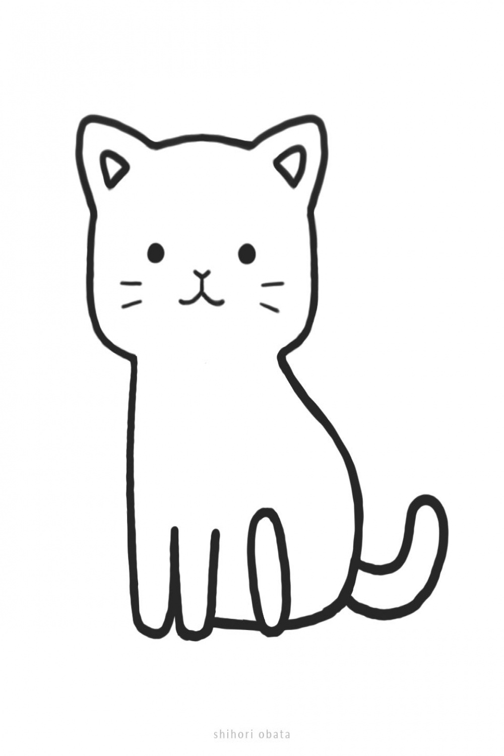 Easy Cat Drawing Ideas  Desenho de gato fácil, Desenhos de