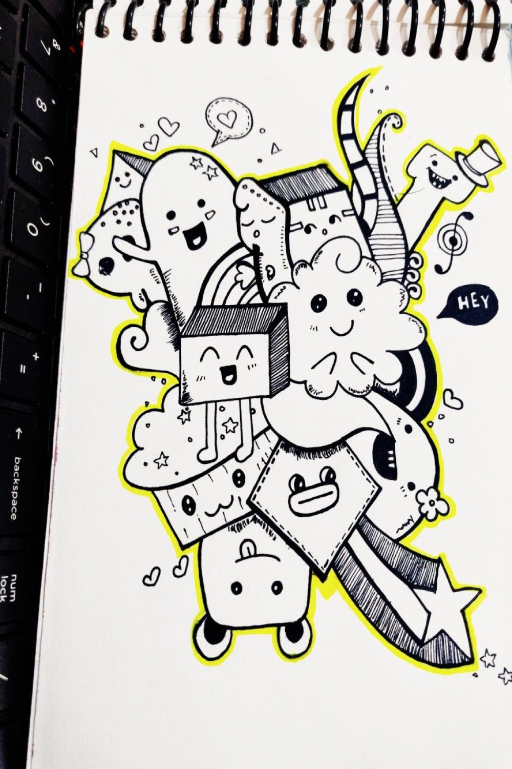 Easy cute doodle art  Cute doodles drawings, Doodles, Doodle art