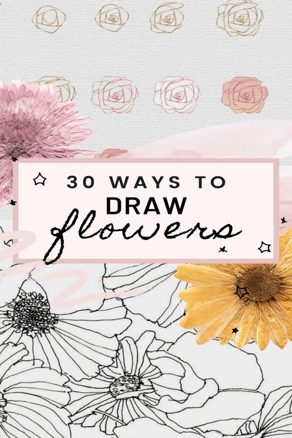 Easy Flower Drawing Ideas  Flower drawing, Simple flower