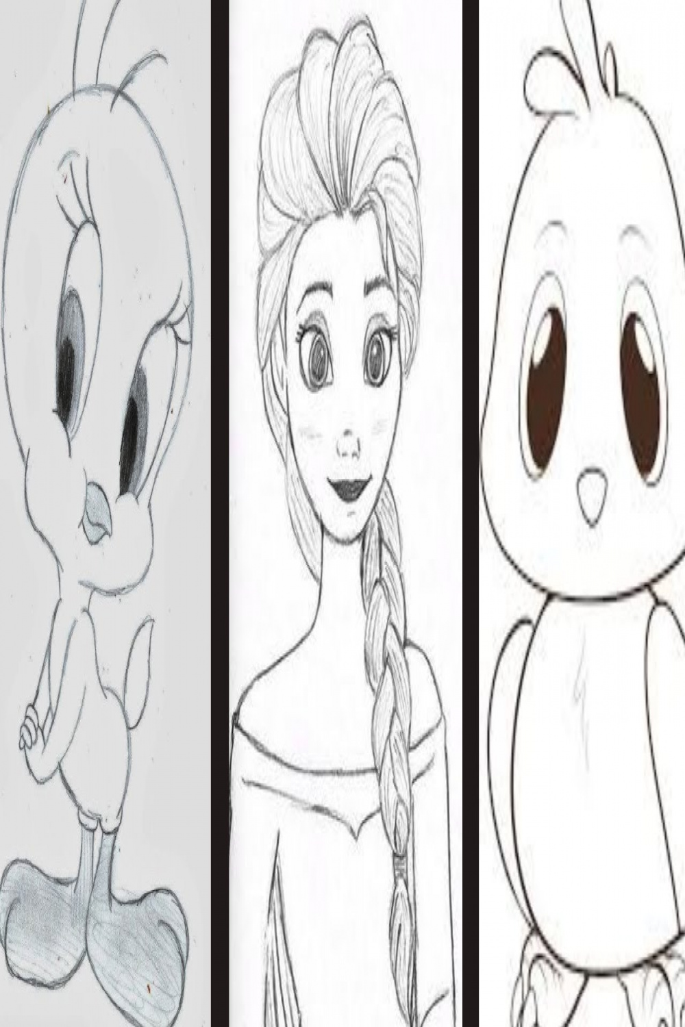 Easy Pencil Drawings For Kids/ Cartoon Drawing Step by Step/ How to Draw  Cartoon Characters