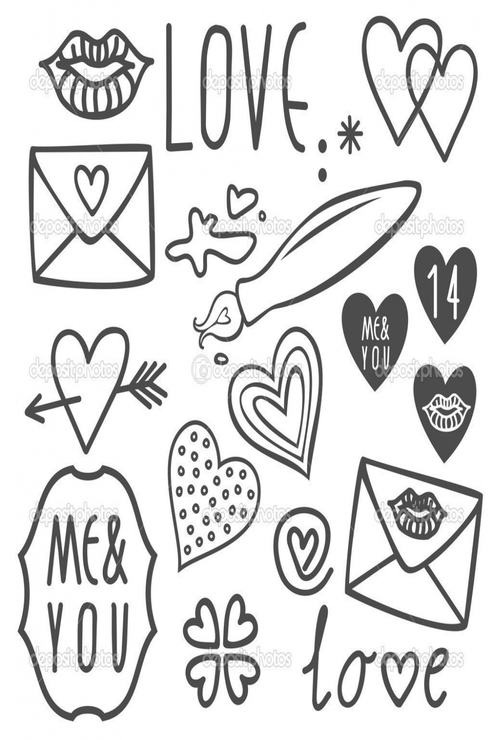 Easy Valentines Day Drawings  Love doodles, Simple doodles