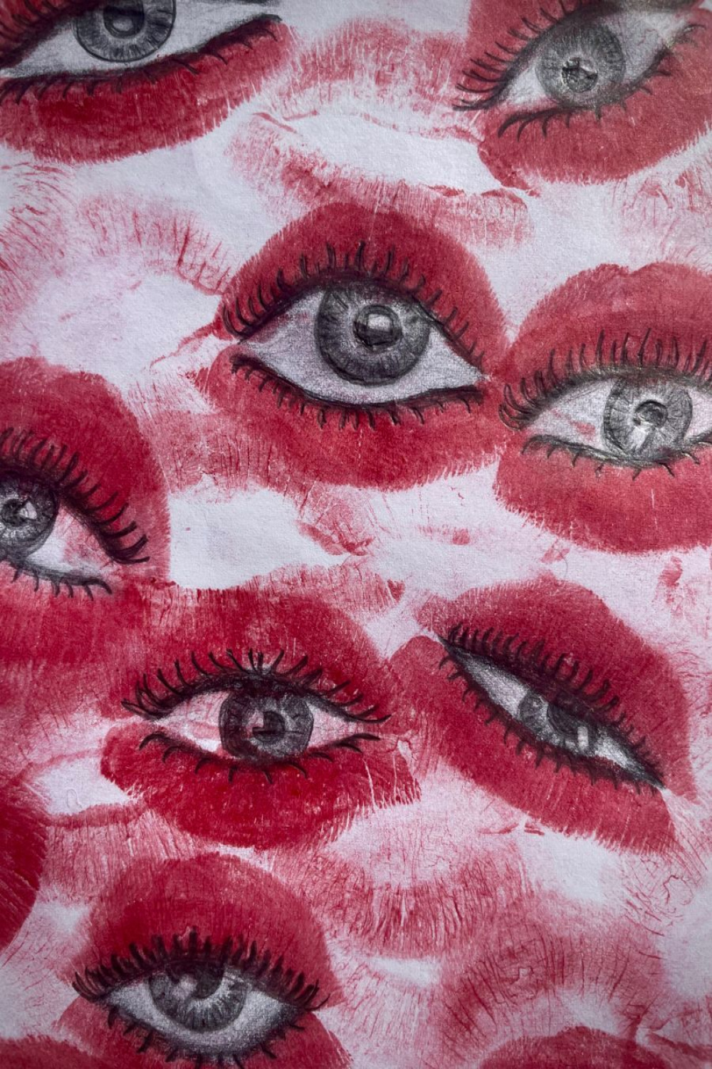 eyes in lips art 💋 in   Lips painting, Lips drawing, Lip drawing