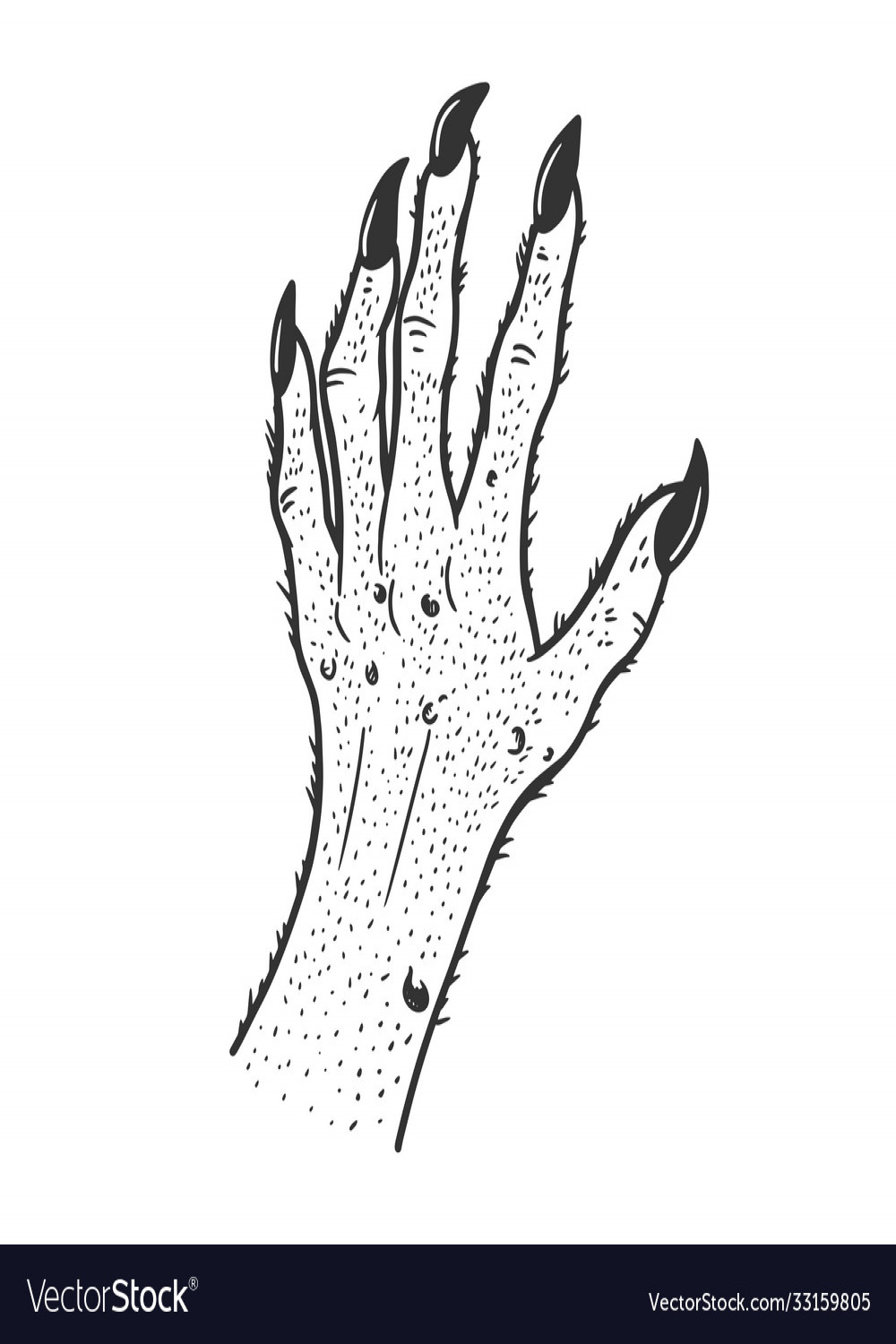 Fabulous monster hand sketch Royalty Free Vector Image