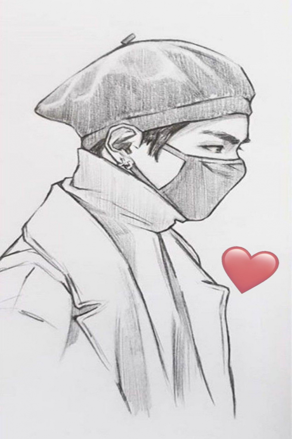 Face sketch of v bts !!  Bts drawings, Human sketch, Art drawings