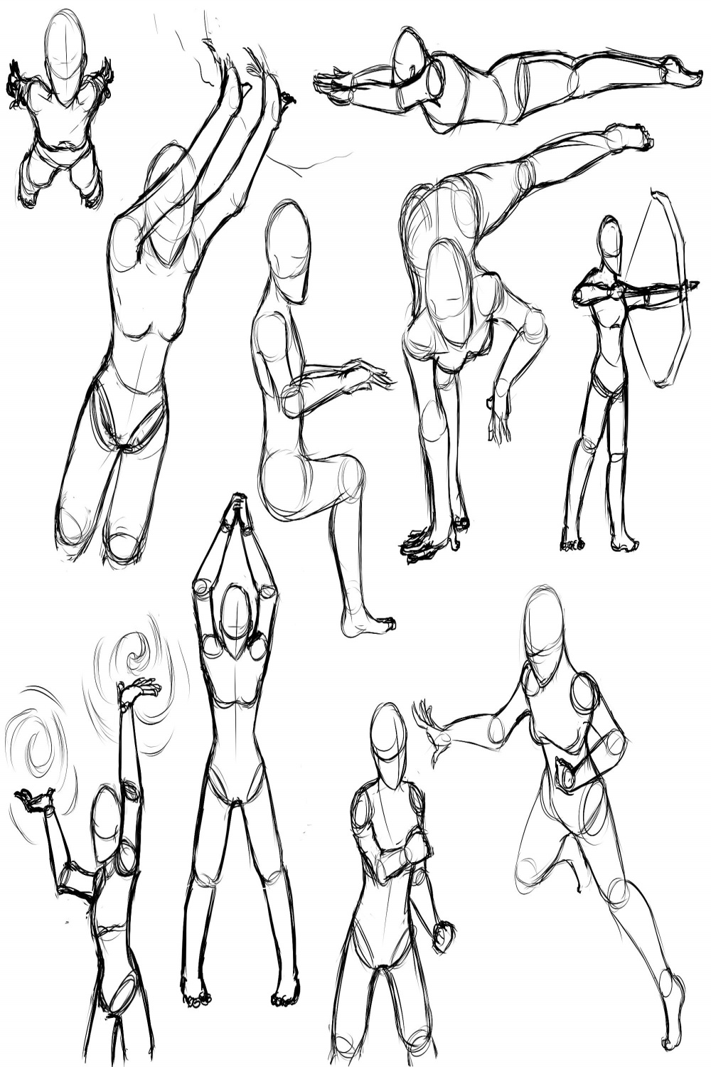 Female Action Poses by Sefti on deviantART  Drawing poses, Figure