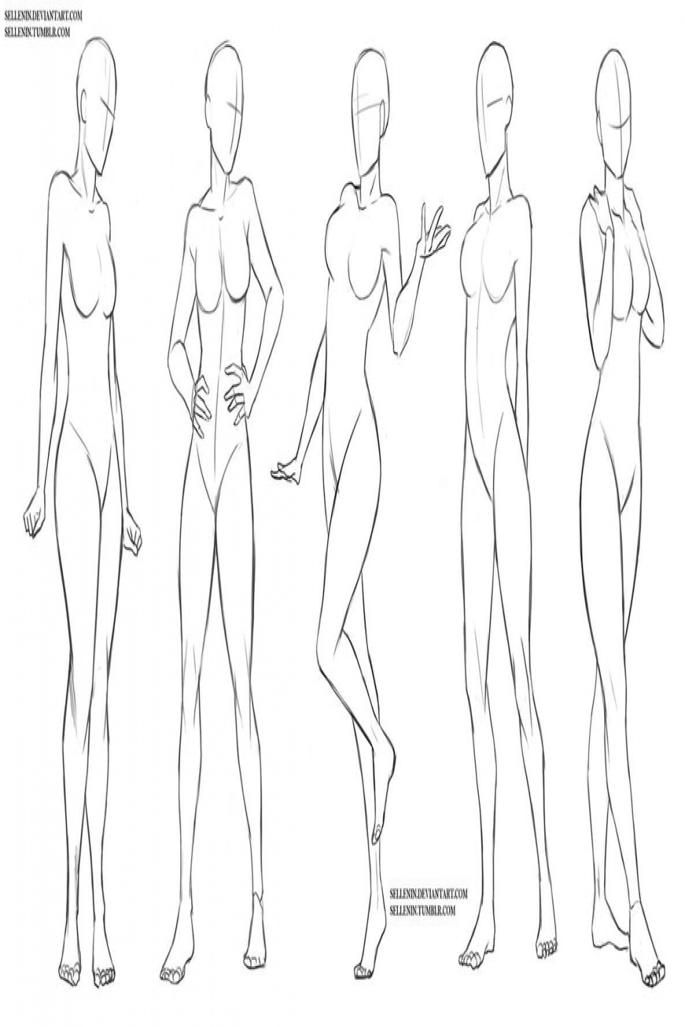 Female standing poses by Sellenin on DeviantArt