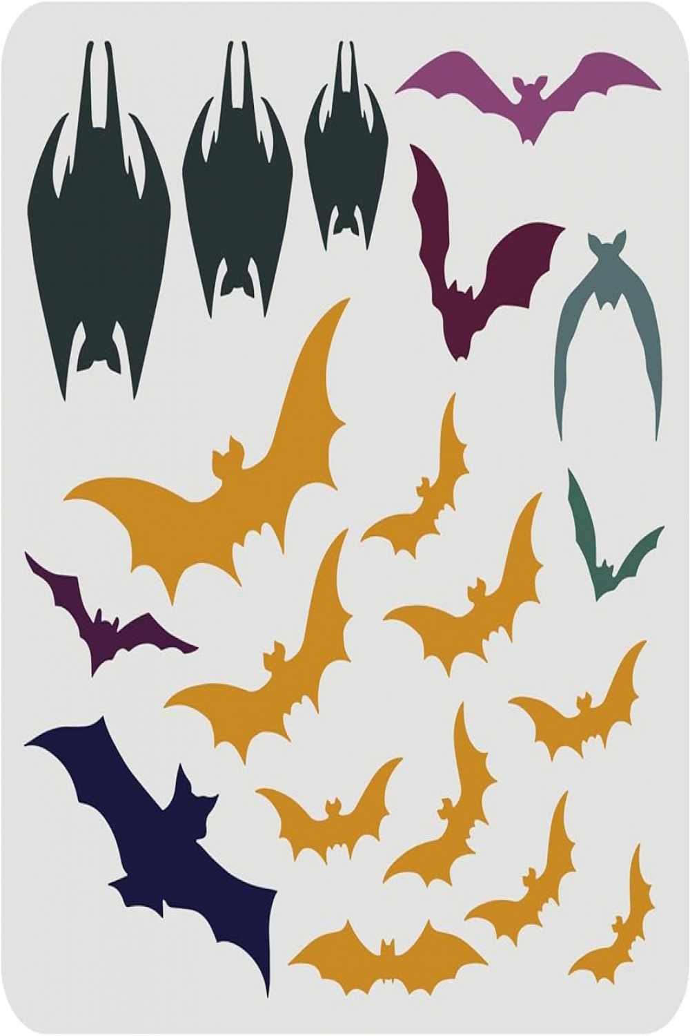 FINGERINSPIRE Halloween Bat Stencil  x  cm Halloween Themes Drawing  Stencil with Creepy Bats Pattern Stencil for Painting on Wall Canvas Tiles