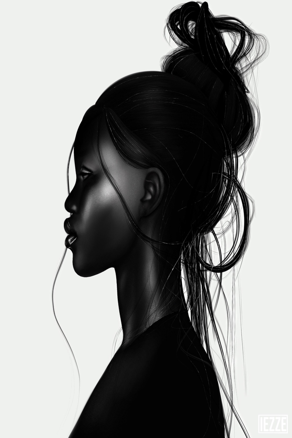 First time ever drawing detailed hair : r/ProCreate