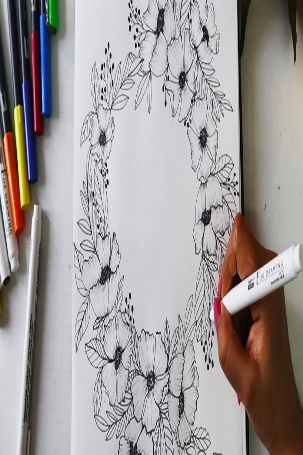 Flower Drawing Design  Very Easy with Steps  Drawing & painting flowers