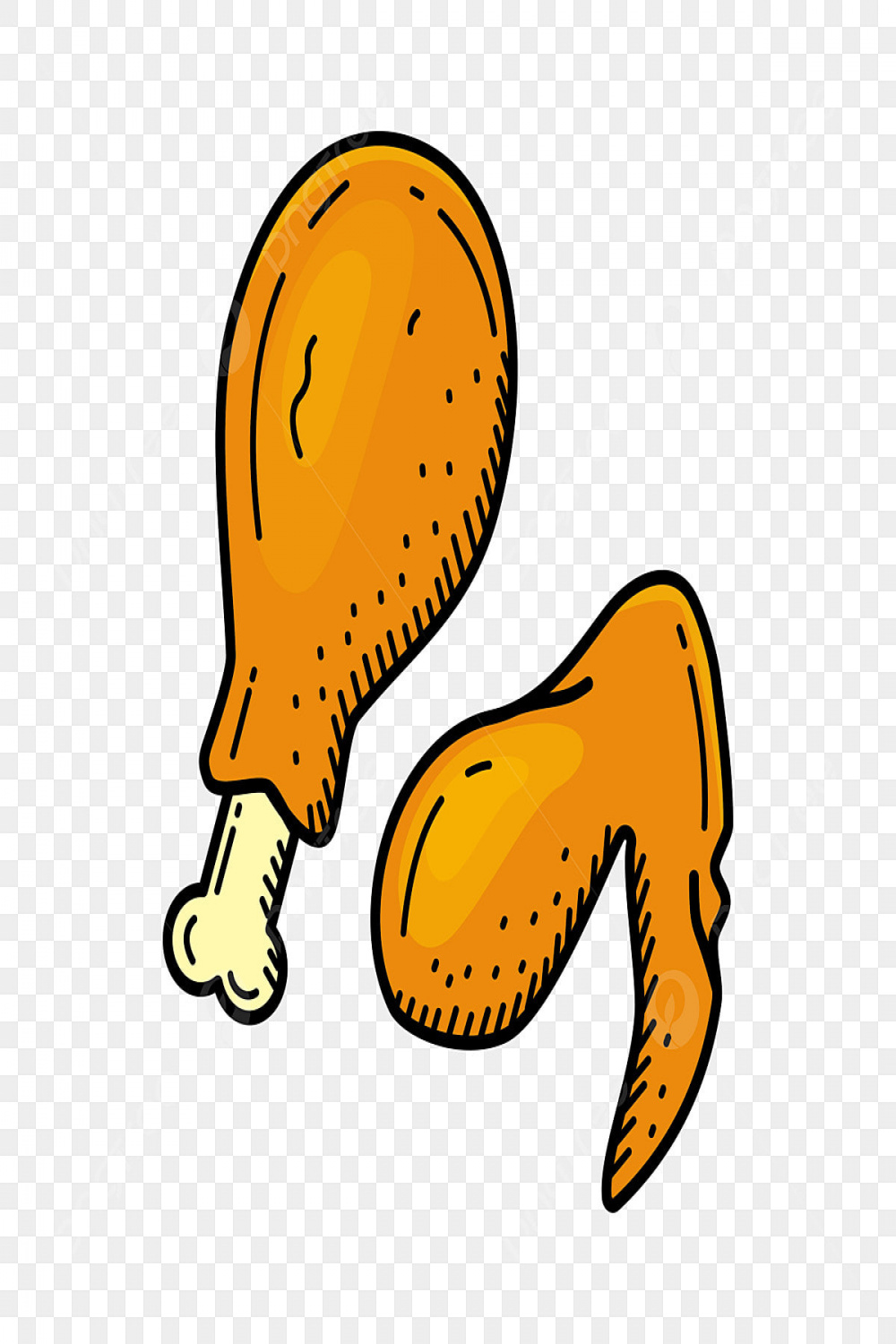 Fried Chicken Leg Clipart Vector, Fried Chicken Vector