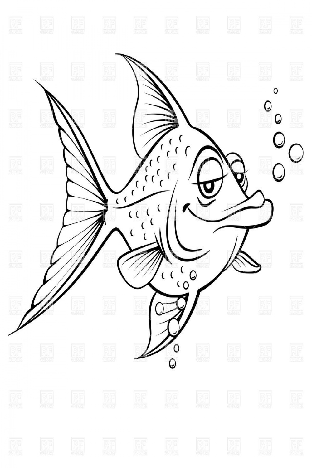 funny cartoon fish - Google Search  Cartoon drawings, Fish