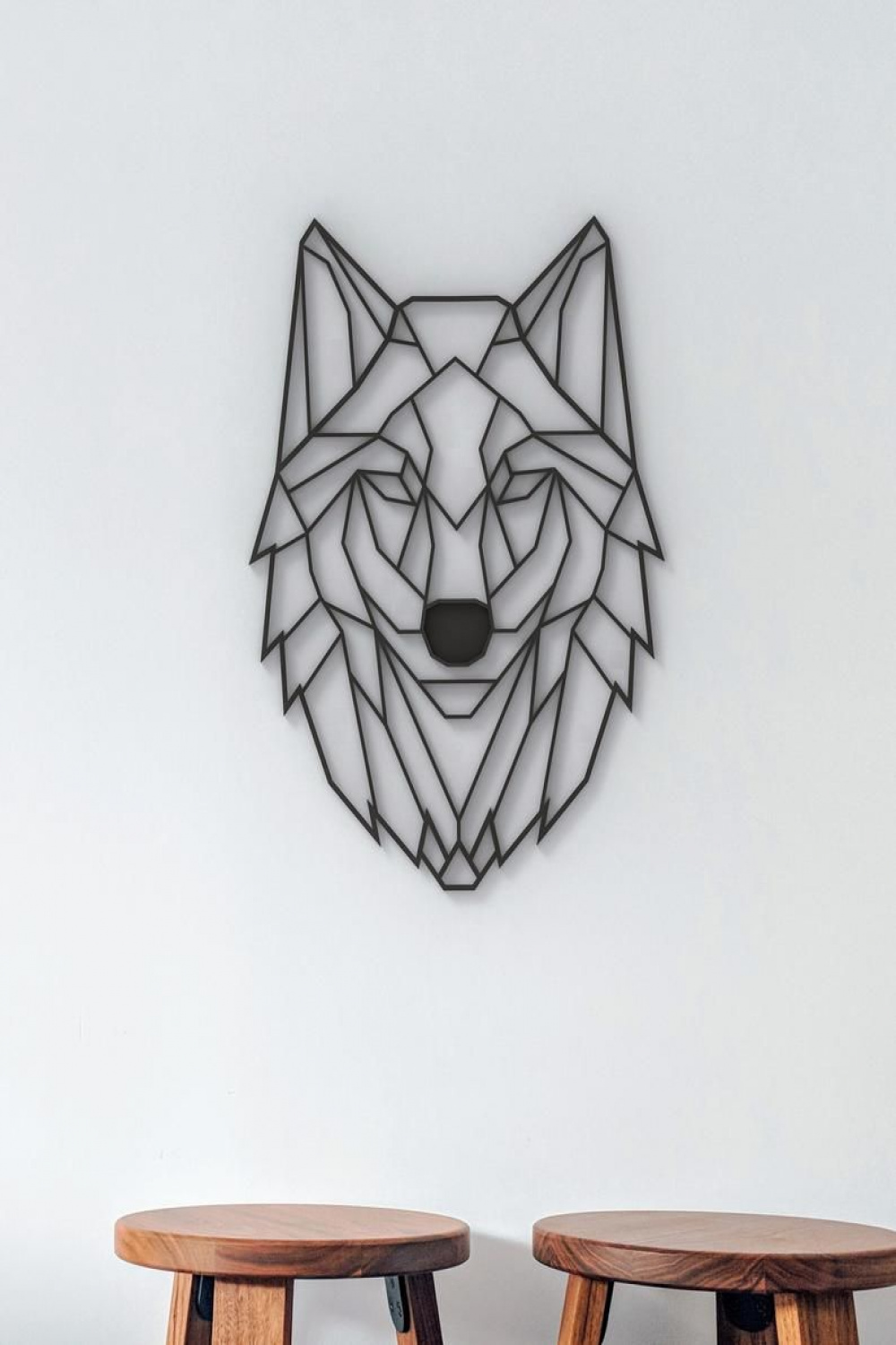 Geometric Wolf Hanging Wall Art Wolf Wall Decor Wolf - Etsy