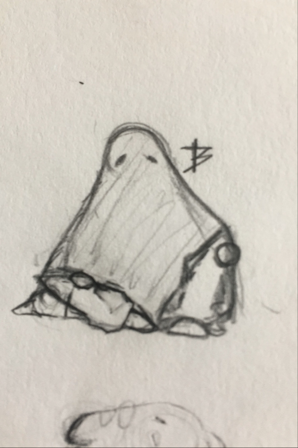 Ghost sitting by DailyBArt on DeviantArt