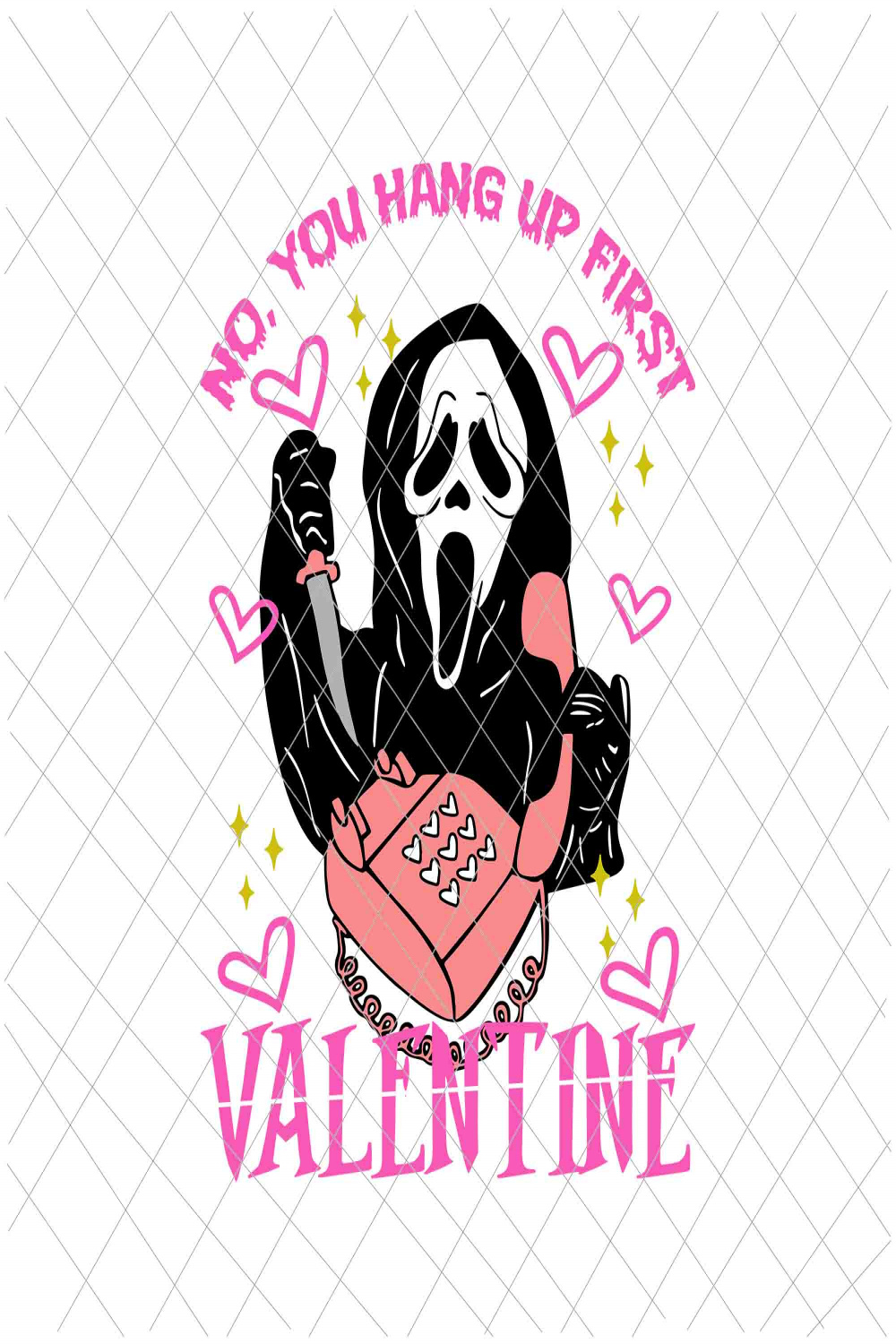 Ghostface Calling Valentine Funny Svg, Scream You Hang Up Svg