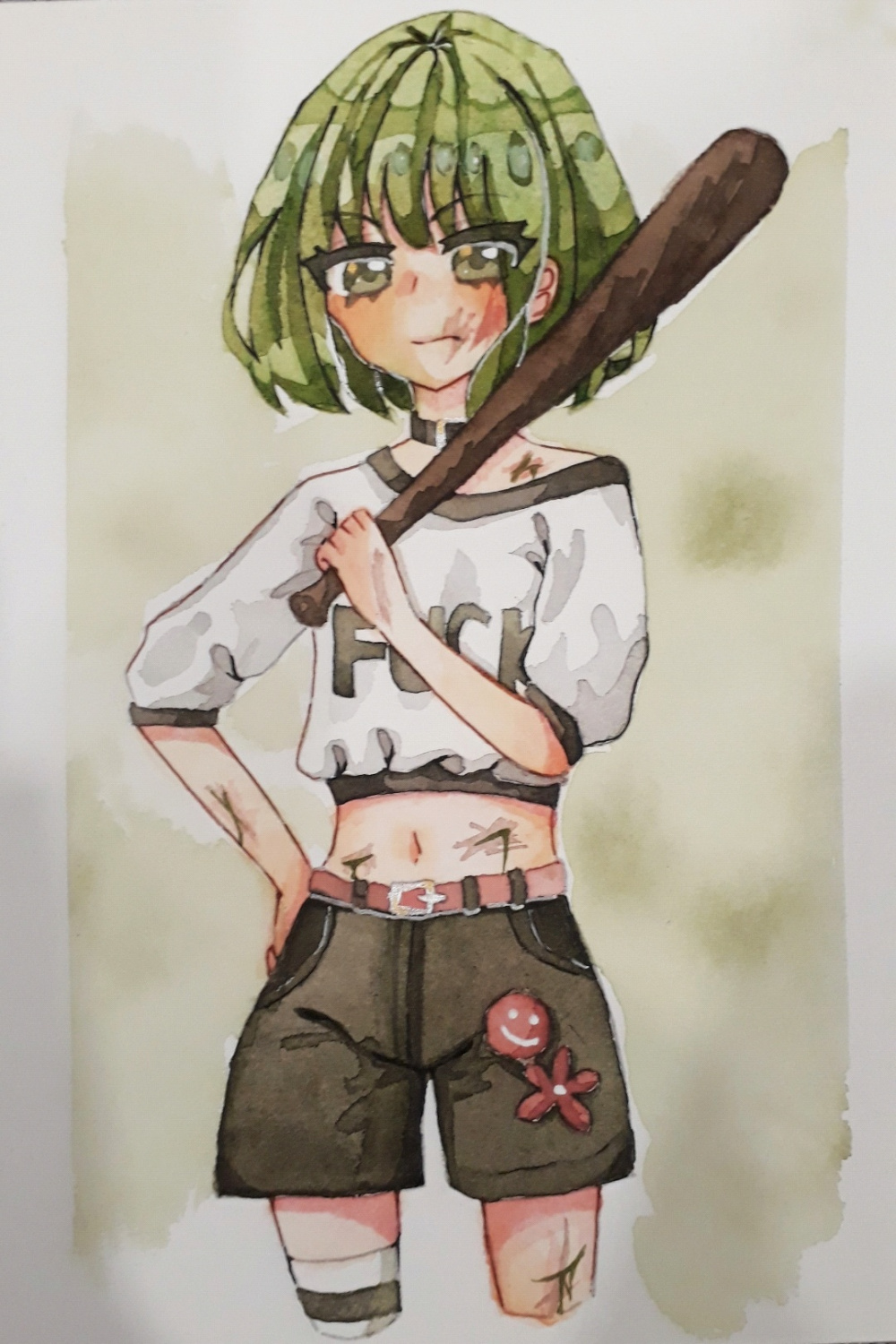Girl holding baseball bat by NekoRIkOowo on DeviantArt