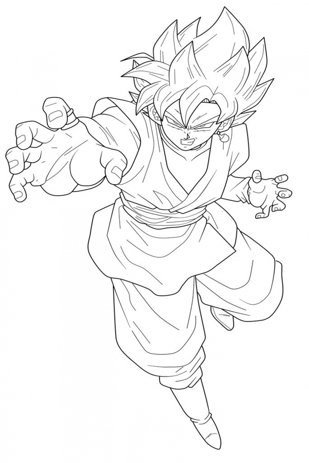 Goku Black Super Saiyan Rose # Lineart by ChronoFz on DeviantArt