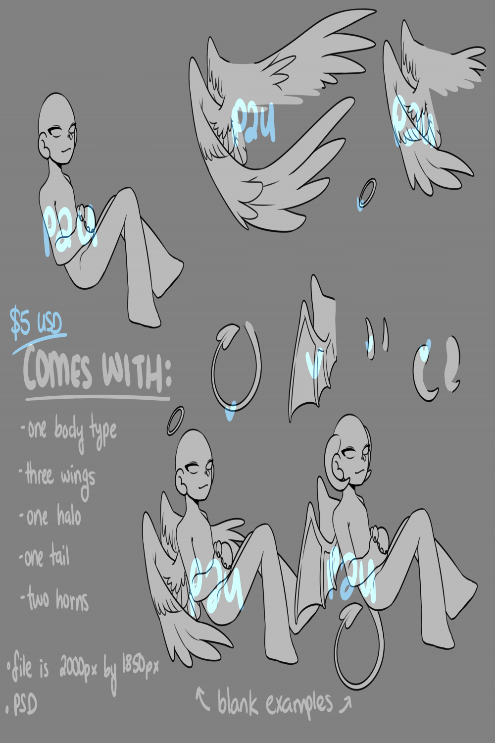 Good and Evil base for sale by Jellygay on DeviantArt