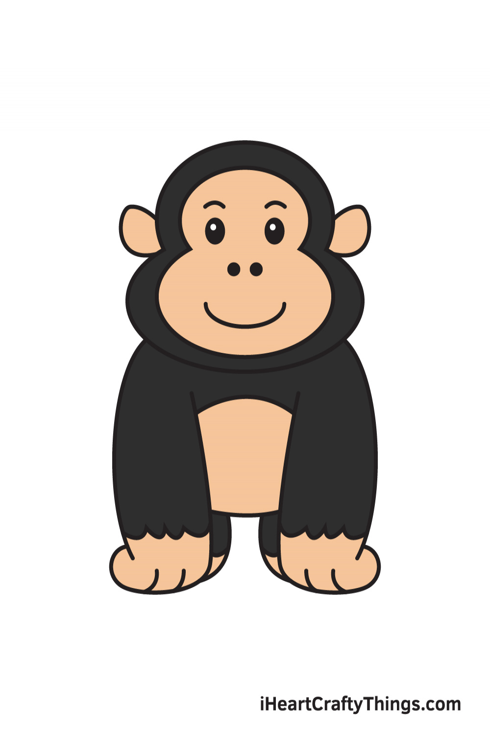 Gorilla Drawing - How To Draw A Gorilla Step By Step