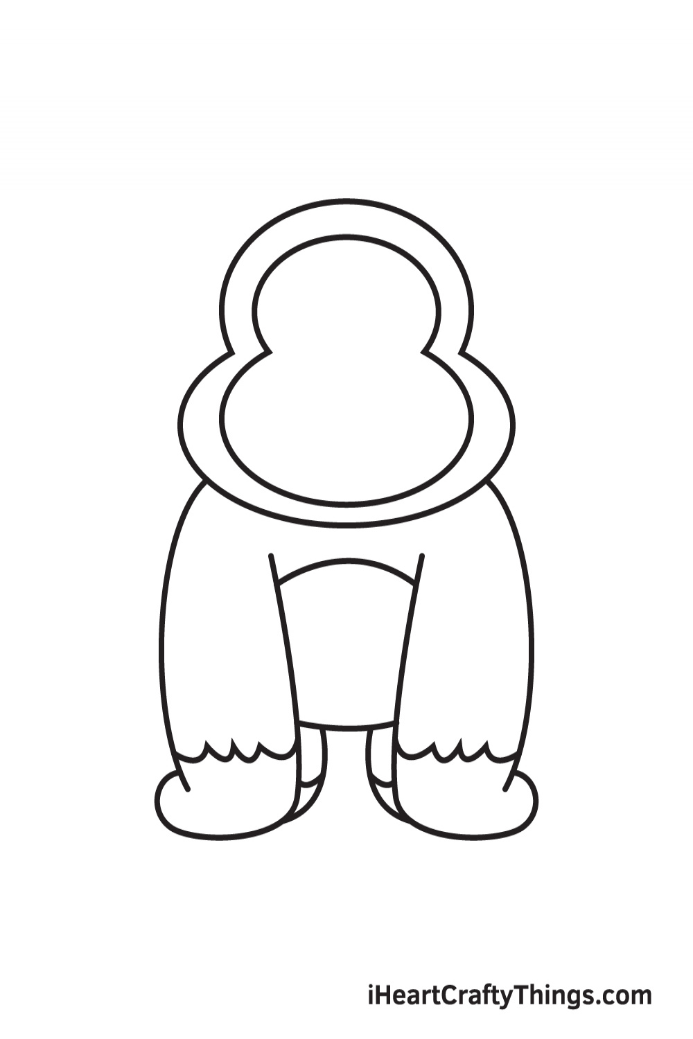 Gorilla Drawing - How To Draw A Gorilla Step By Step